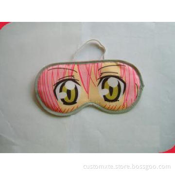 Custom Printed 10*20cm Polyester Relaxing Sleeping Eye Mask